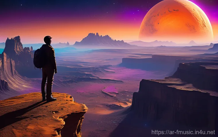 데이빗 보위의 Life on Mars 곡 해석과 영향 - A young woman, elegantly dressed in a modest, vintage-style outfit, sits thoughtfully in a dimly lit...